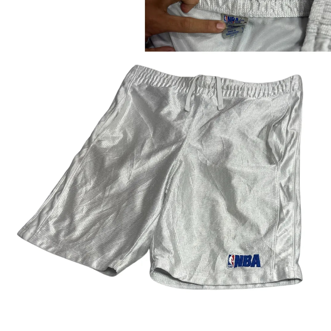 NBA Silver Mesh Basketball Shorts