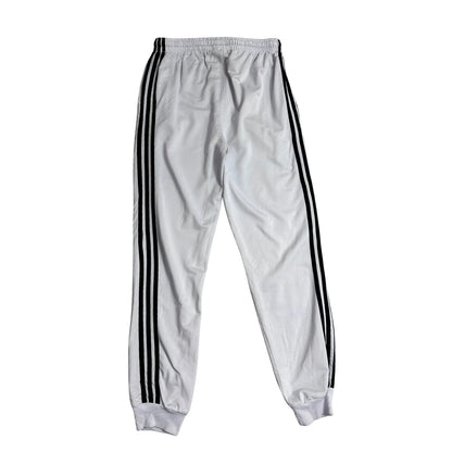 Adidas White Three Stripe Classic Jogger Pants 🤍