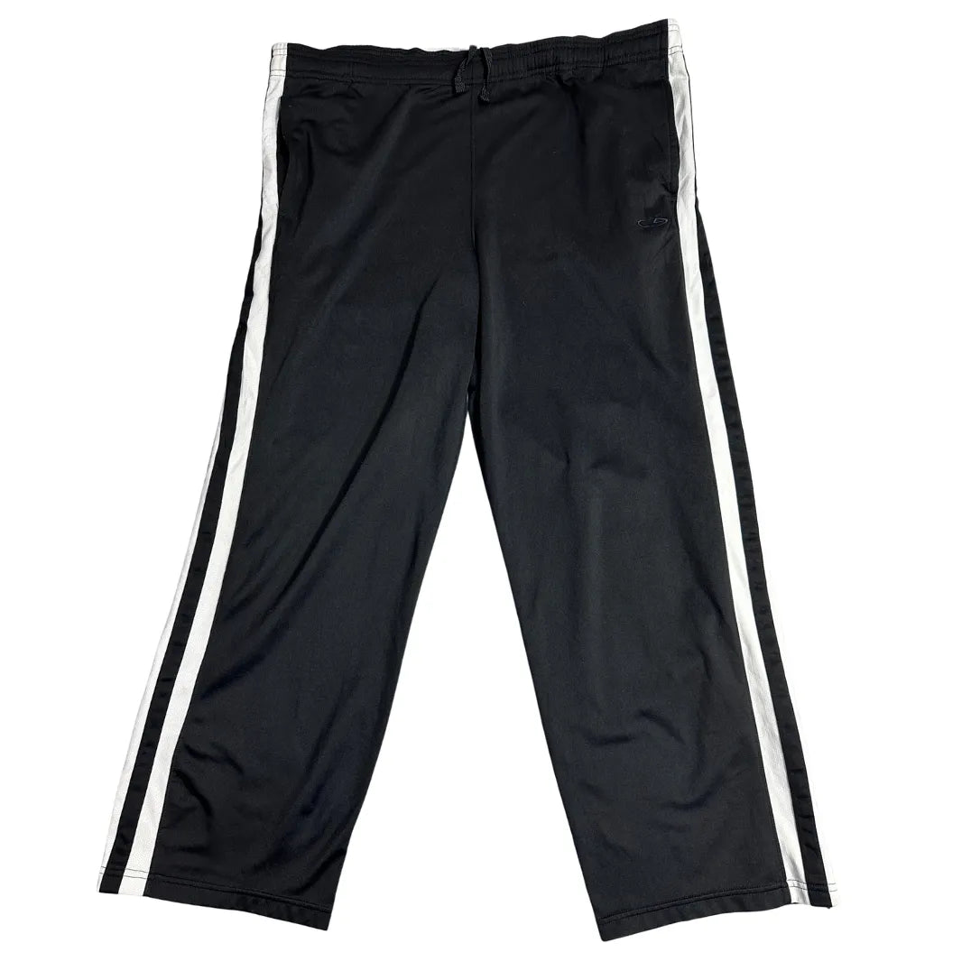 Champion Black Performance Track Pants with White Side Stripes
