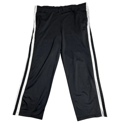 Champion Black Performance Track Pants with White Side Stripes