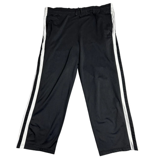 Champion Black Performance Track Pants with White Side Stripes
