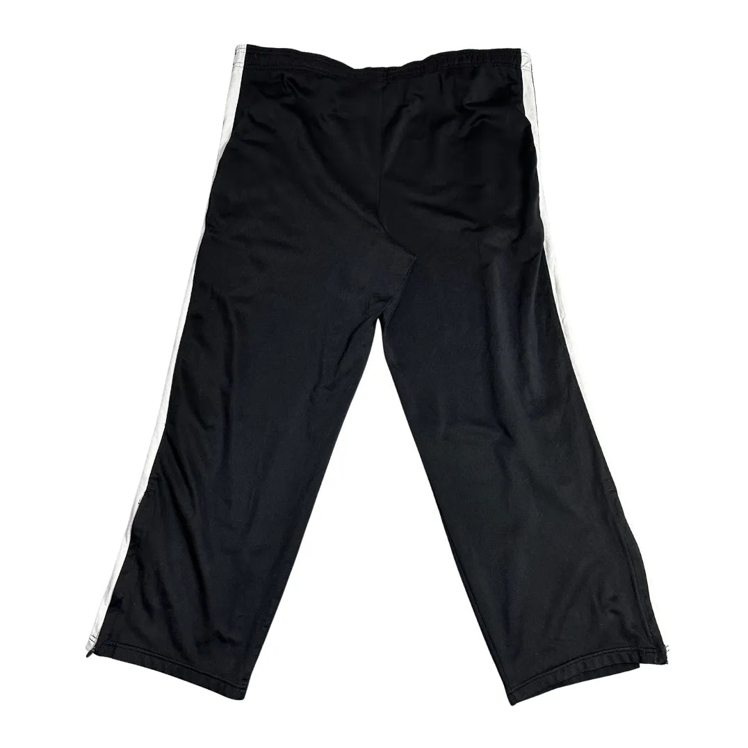 Champion Black Performance Track Pants with White Side Stripes
