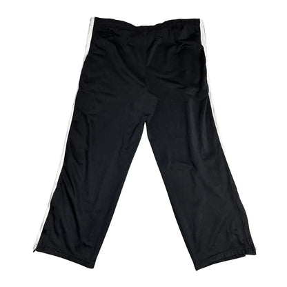 Champion Black Performance Track Pants with White Side Stripes