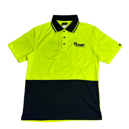 JB’s Wear Hi-Vis Lime & Black Workwear Polo Shirt 👷‍♂️🦺