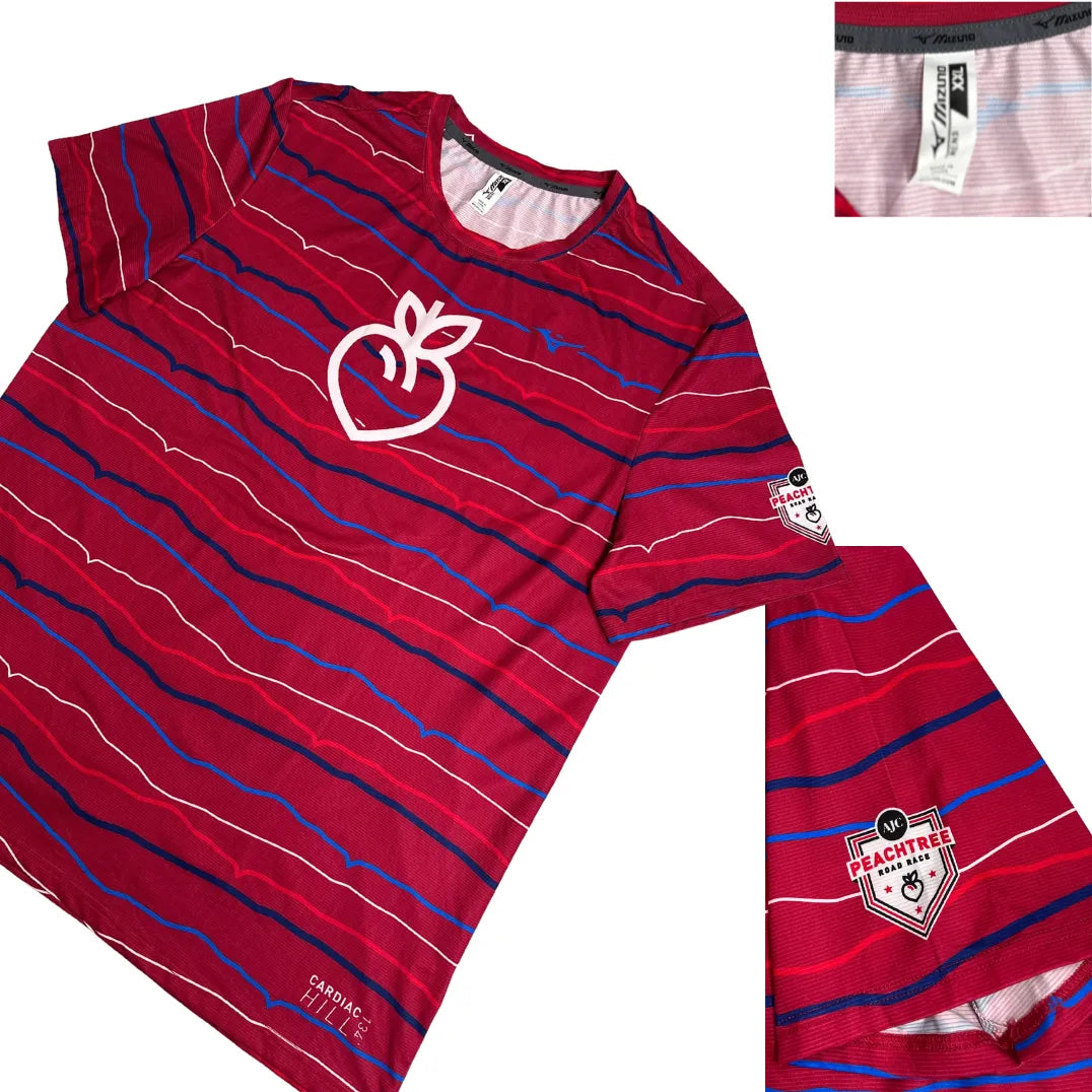 MIZUNO Graphic Performance Striped Athletic Tee