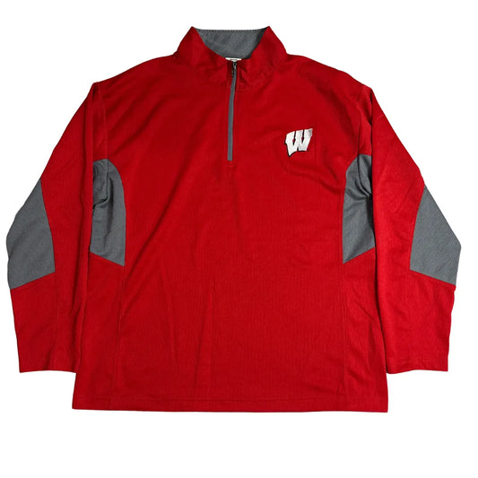 ProEdge Athletic Red Quarter Zip Performance Pullover