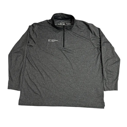 Nike Dri Fit Heather Grey Quarter Zip Performance Pullover