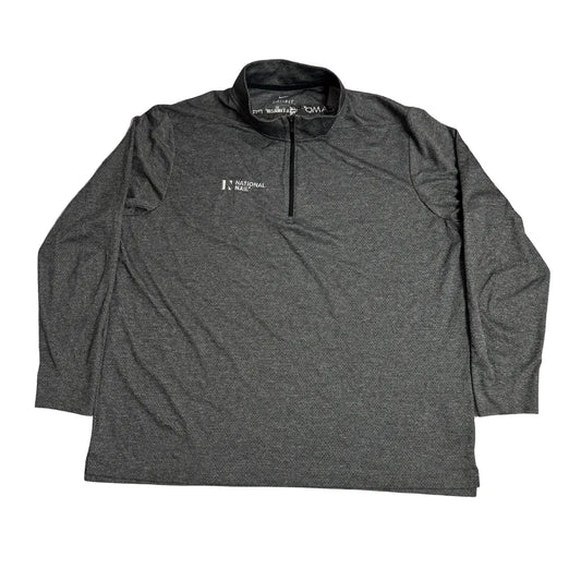 Nike Dri Fit Heather Grey Quarter Zip Performance Pullover