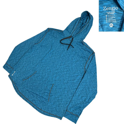 Zengjo Heather Blue Performance Pullover Hoodie