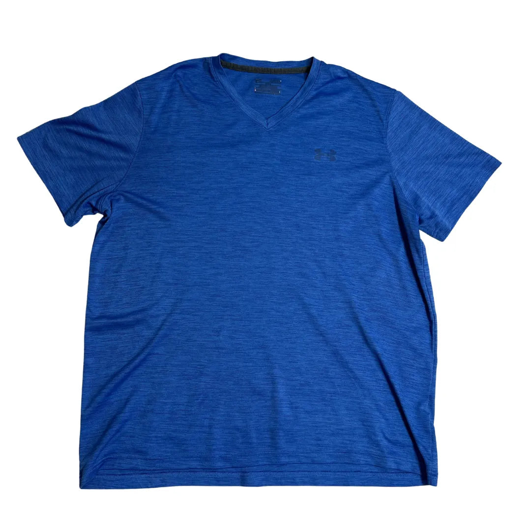Under Armour Heather Blue V Neck Performance Tee 🔷