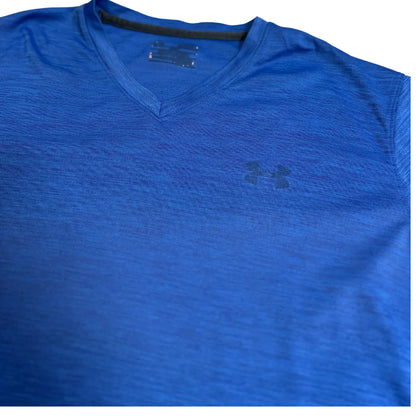 Under Armour Heather Blue V Neck Performance Tee 🔷