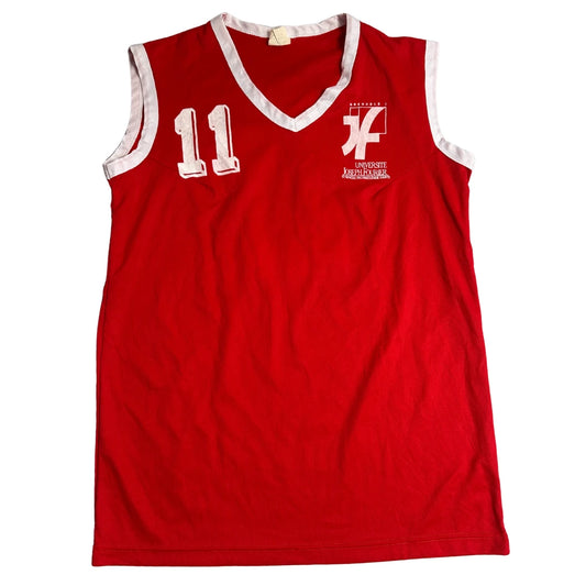 Red Sleeveless Basketball Jersey Number 11 University Edition 🔥❤️