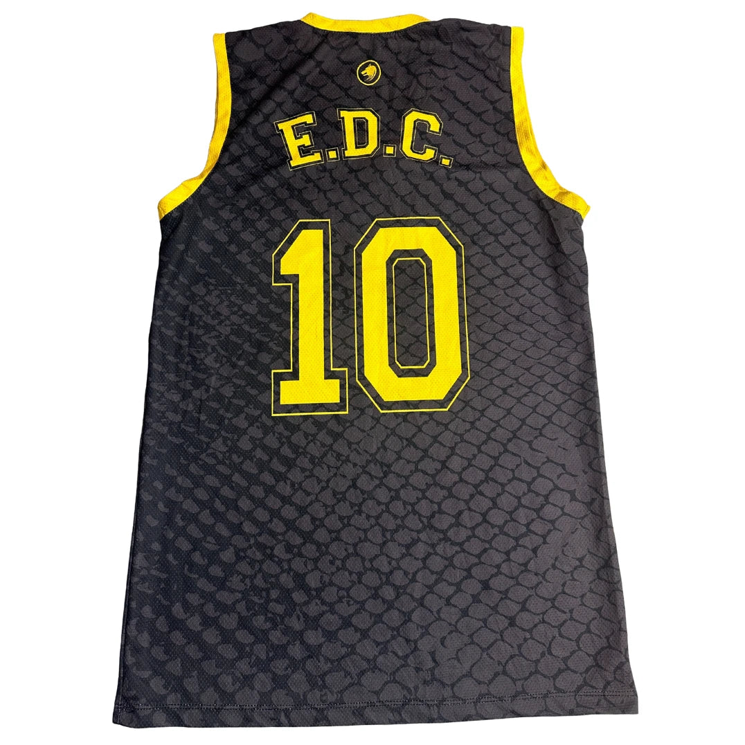 Mamba Team Basketball Jersey Black Yellow Number 10 🏀🔥