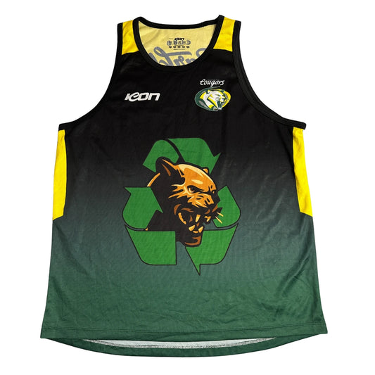 Cougars Club Barkly Basketball Jersey Black Green Yellow 🏀🔥