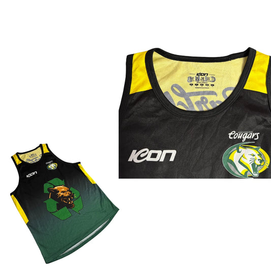 Cougars Club Barkly Basketball Jersey Black Green Yellow 🏀🔥