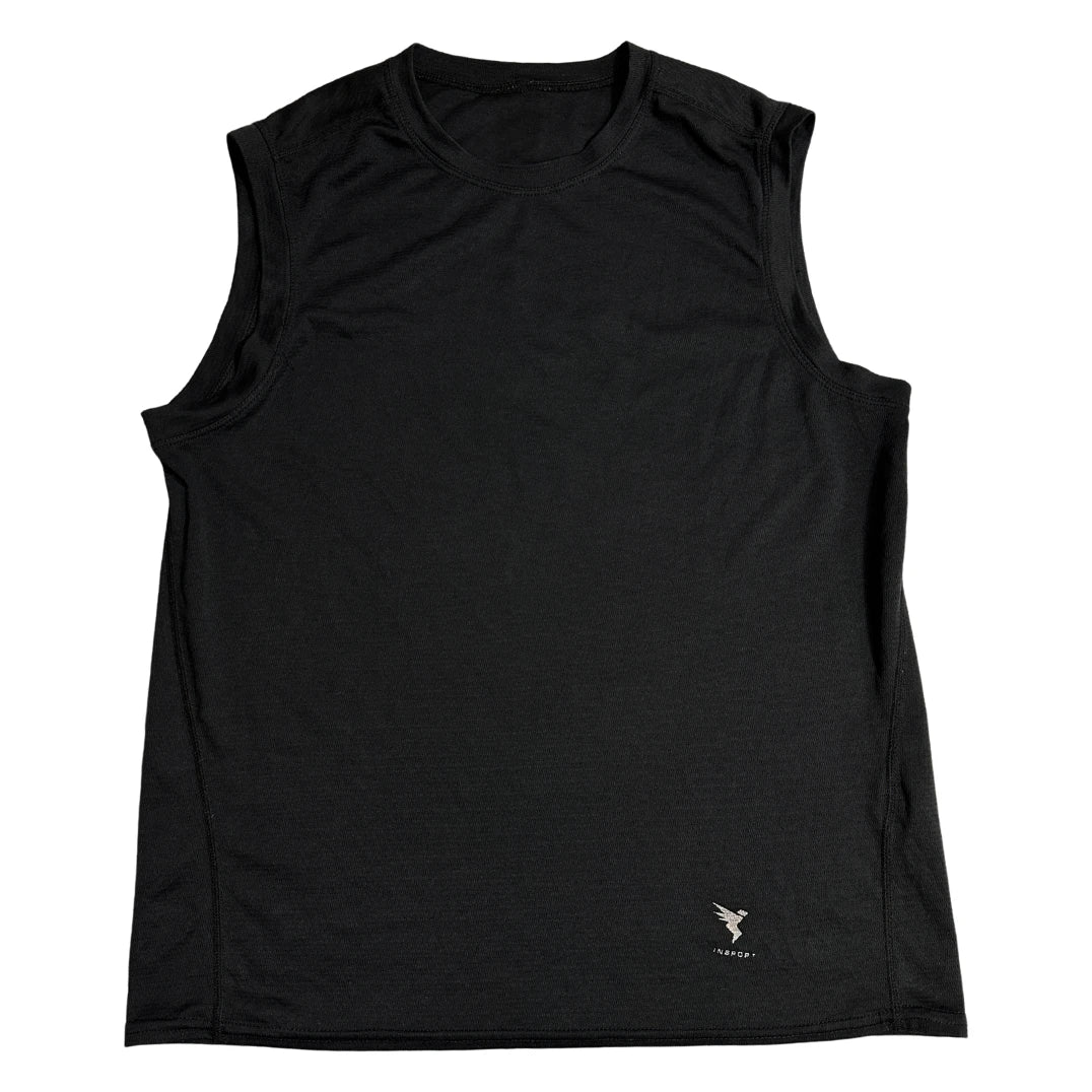 InSport Sleeveless Training Tank Black Minimal Gym Wear 💪🔥