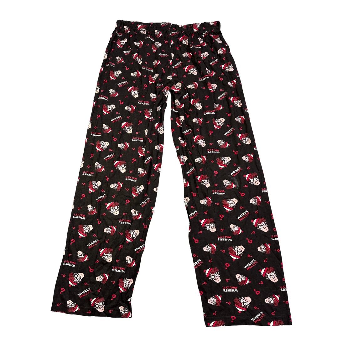 Where's Wally?® Black Graphic Lounge Pants