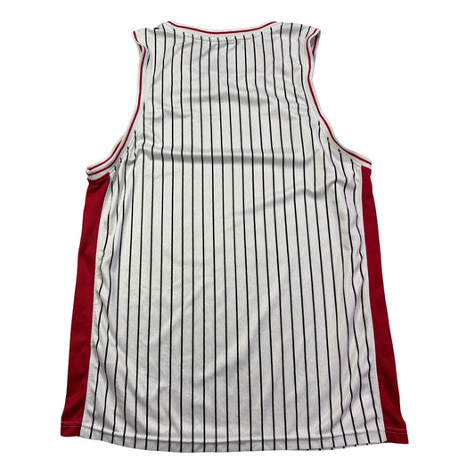 Pep&Co® White Pinstripe Basketball Jersey(L)