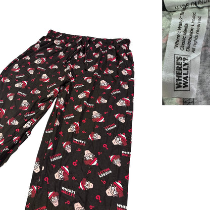 Where's Wally?® Black Graphic Lounge Pants