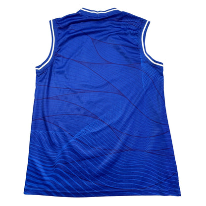 Thrift-and-treasures Blue Sleeveless Jersey(M) SANDO COLLECTION