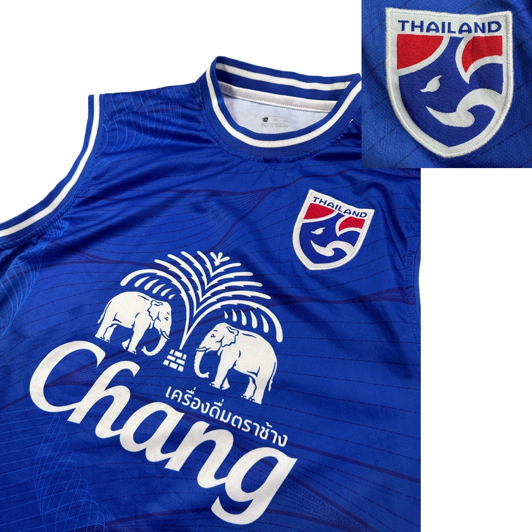 Thrift-and-treasures Blue Sleeveless Jersey(M) SANDO COLLECTION