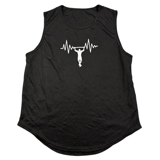 Black Graphic Performance Sleeveless Tank Top(XL)
