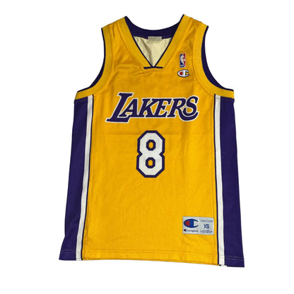 CHAMPION Yellow Number 8 Mesh Basketball Jersey