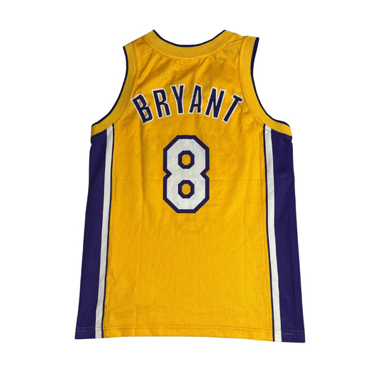 CHAMPION Yellow Number 8 Mesh Basketball Jersey