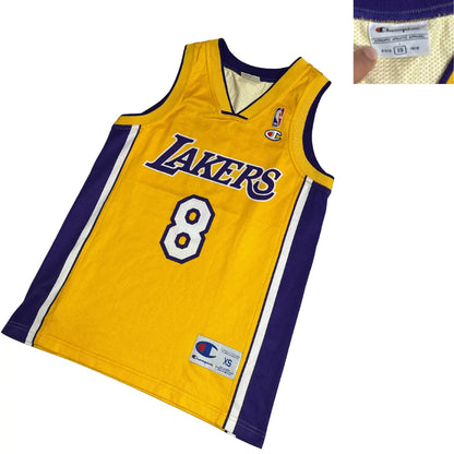 CHAMPION Yellow Number 8 Mesh Basketball Jersey