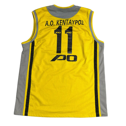 A.O. Kentavros Number 11 Mesh Basketball Jersey