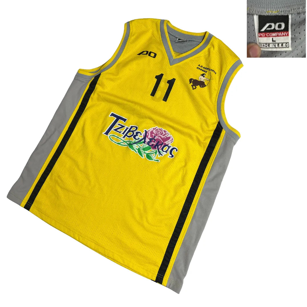 A.O. Kentavros Number 11 Mesh Basketball Jersey