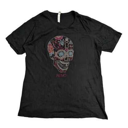 Cotton Heritage Black Skull Graphic T-Shirt 💀✨