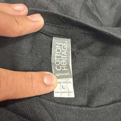 Cotton Heritage Black Skull Graphic T-Shirt 💀✨