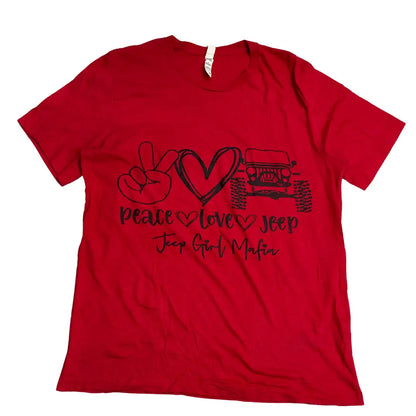 Peace Love Jeep Graphic T Shirt ❤️🚙