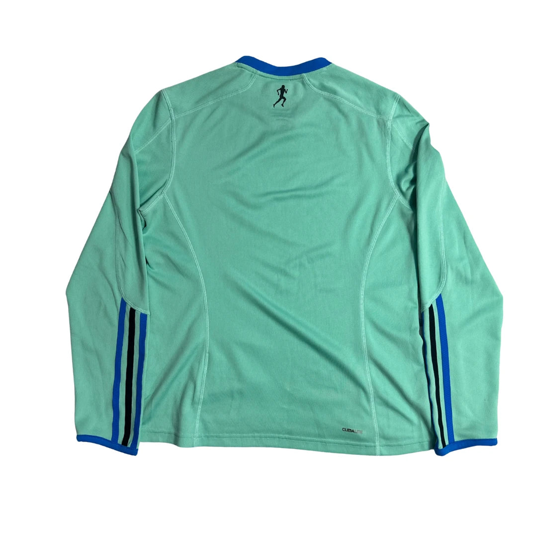 Adidas ClimaLite Long Sleeve V Neck Performance T Shirt 💚🏃‍♂️