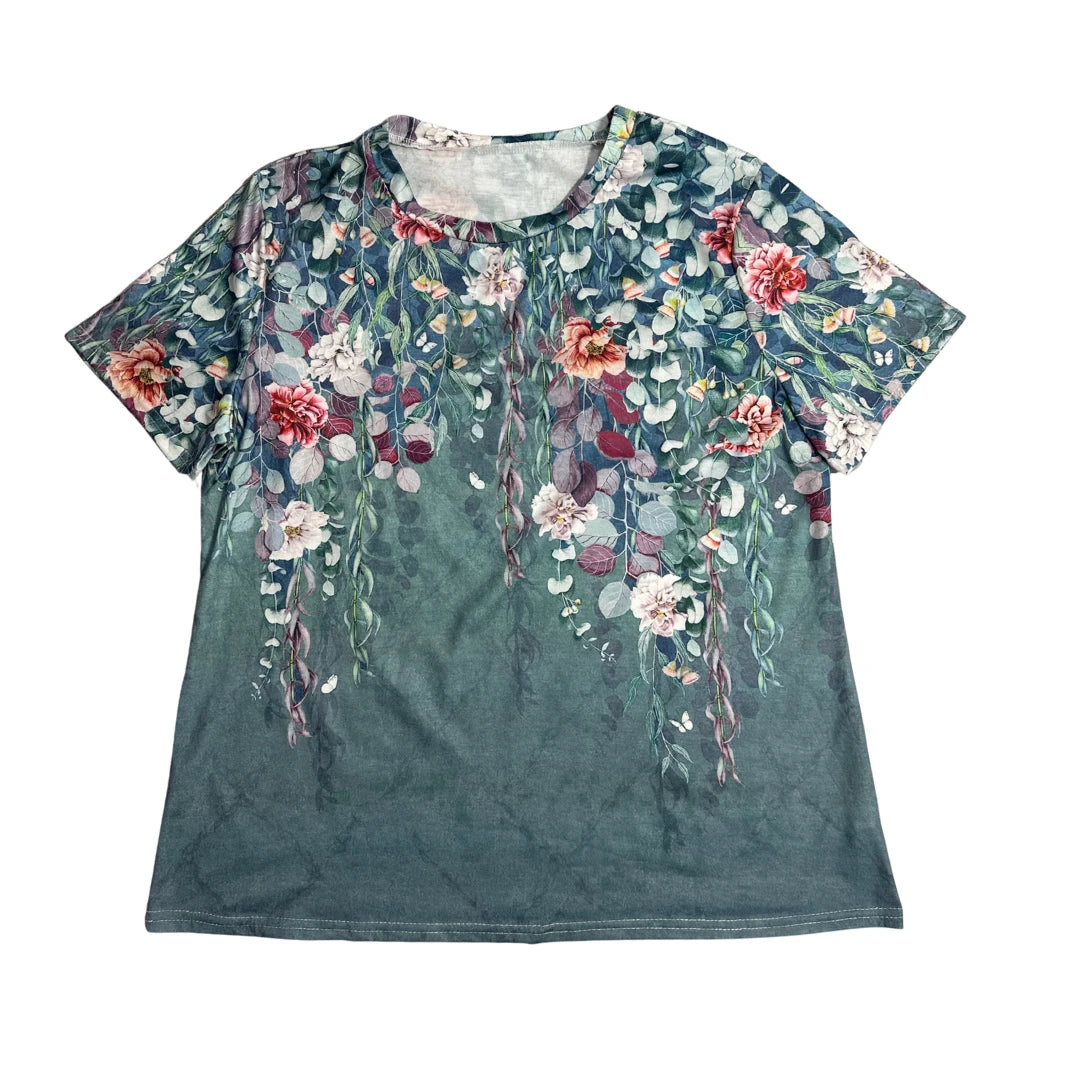 Botanical Floral Print Casual T Shirt 🌿🌸
