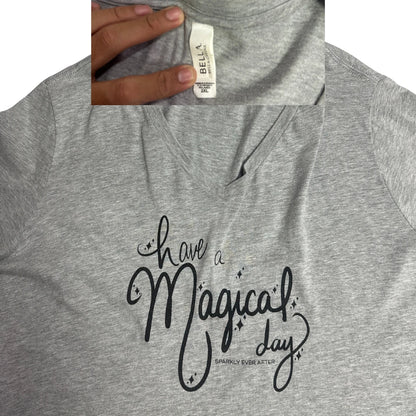 Bella Relaxed Fit Magical Day Graphic V Neck T Shirt ✨🪄