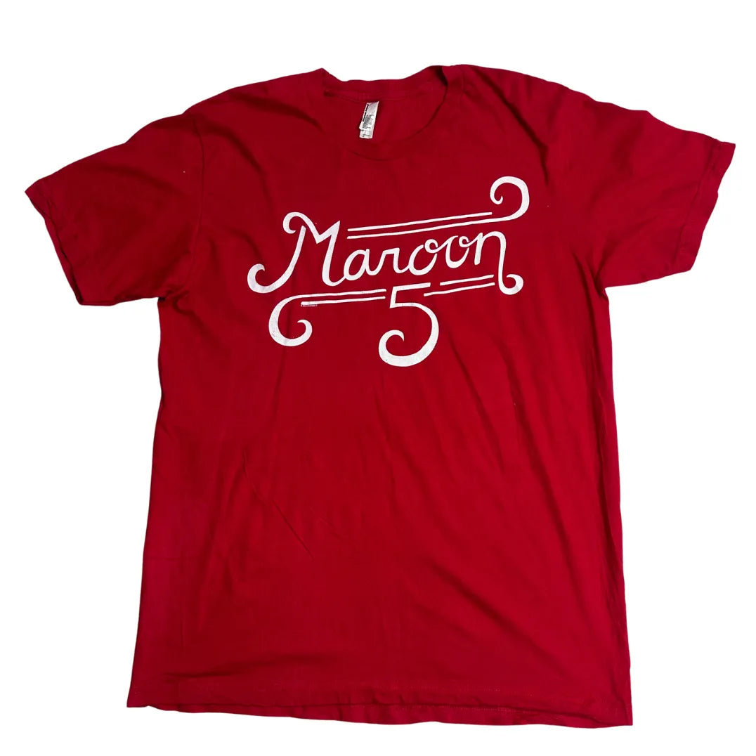 American Apparel ® Maroon 5 Graphic Red T Shirt (L)