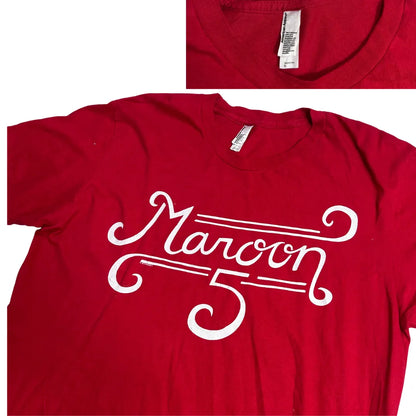 American Apparel ® Maroon 5 Graphic Red T Shirt (L)