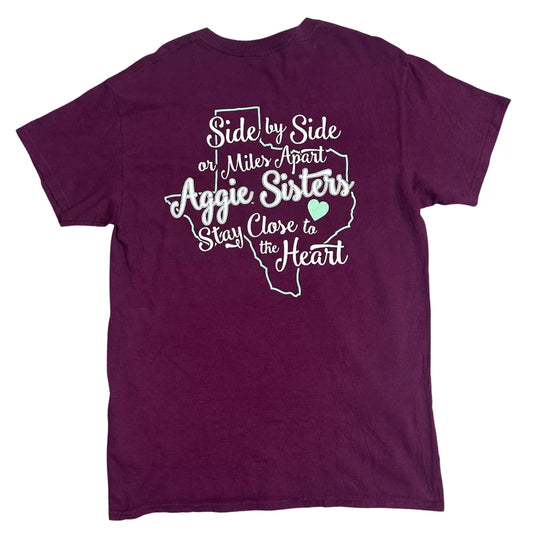 Gildan® “Aggie Sister” Graphic Maroon Tee 💜