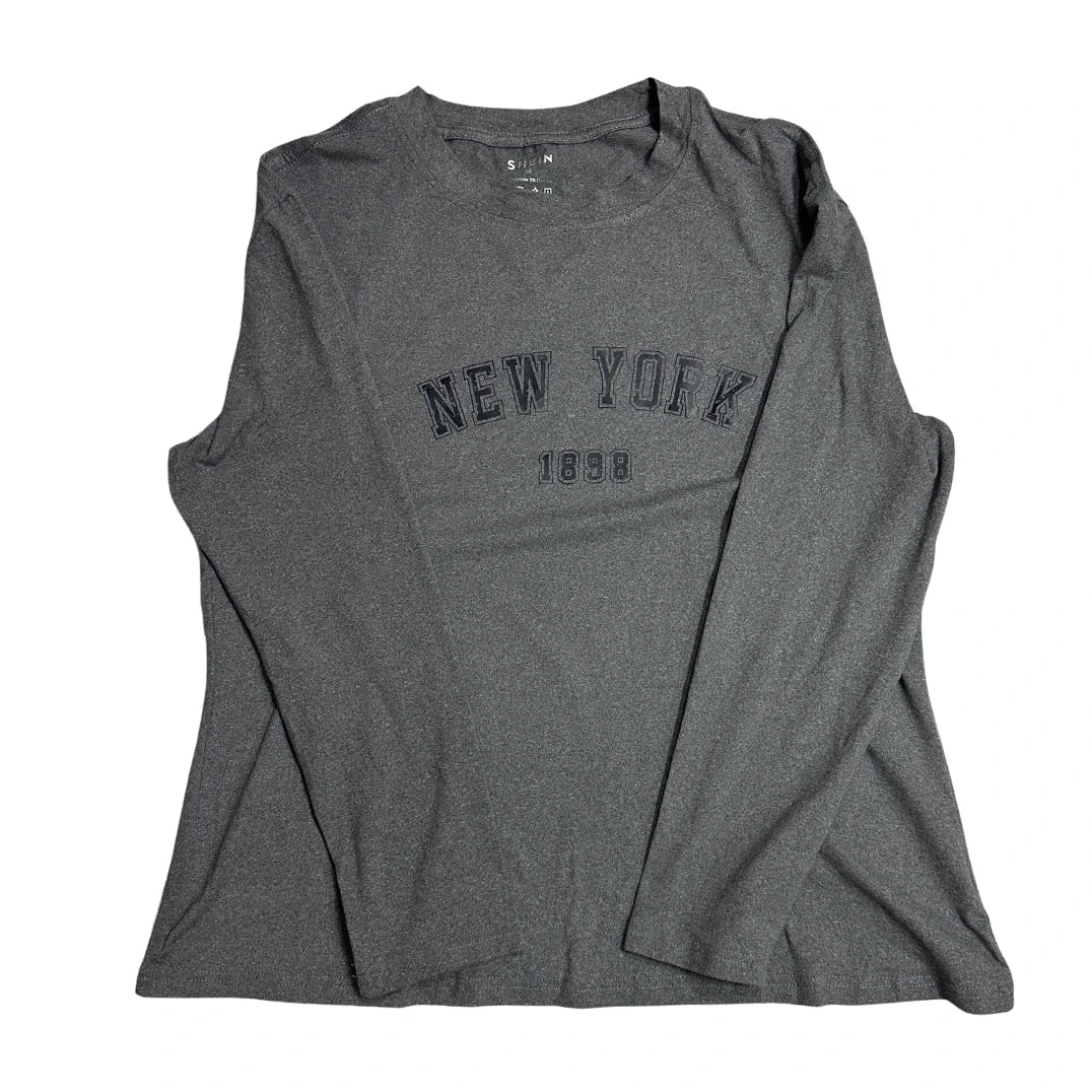 ⚫ SHEIN®  “New York 1898” Long Sleeve Tee (M)