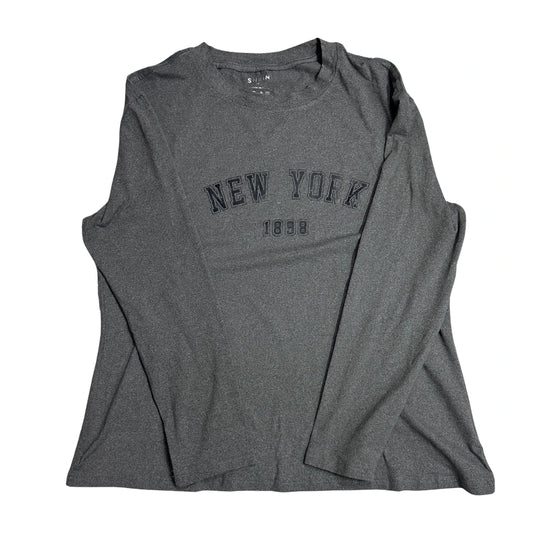 ⚫ SHEIN®  “New York 1898” Long Sleeve Tee (M)