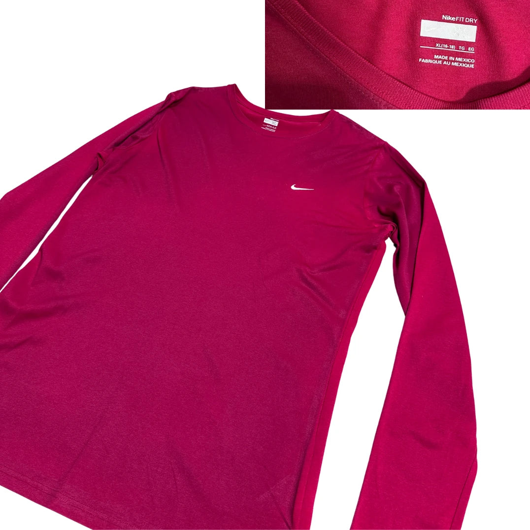 🔴 Nike Dri-FIT Long Sleeve (Magenta Pink)