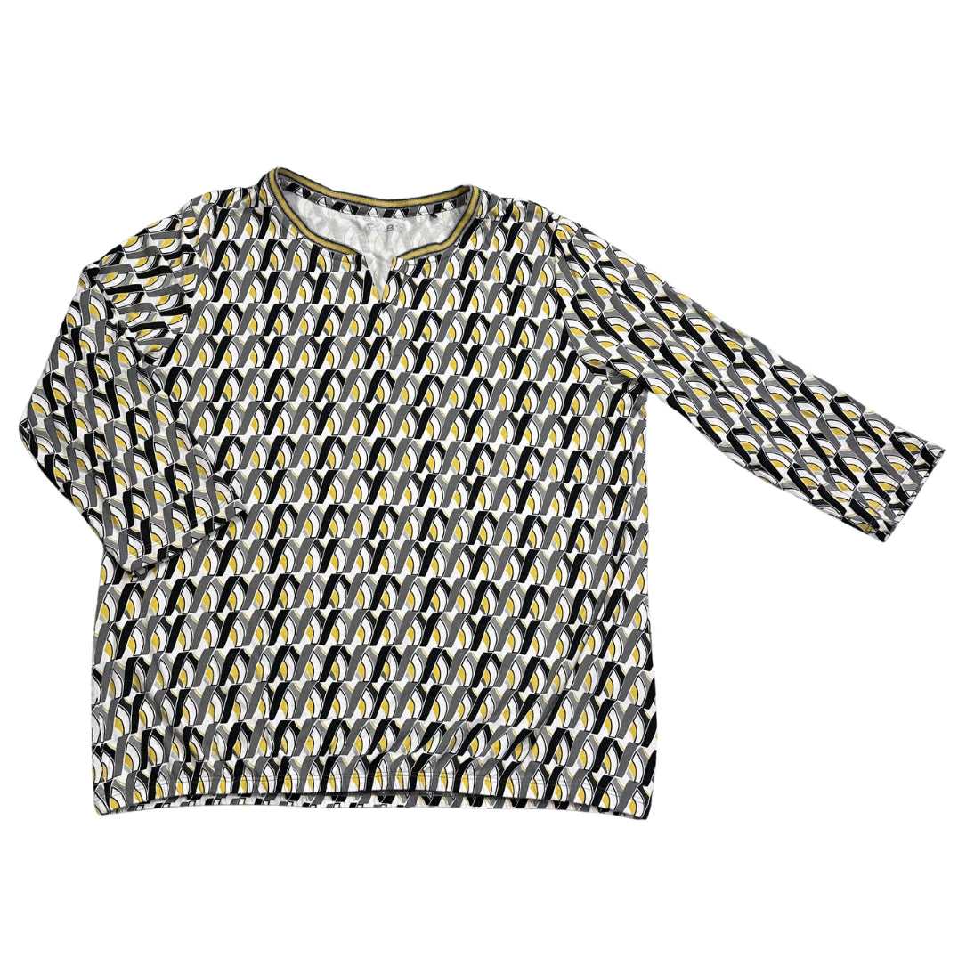 Rabe® Grey Geometric Long Sleeve Top