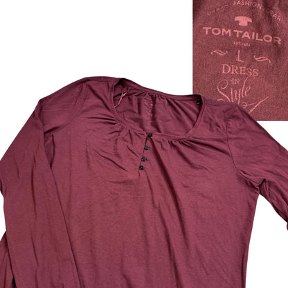 Tom Tailor® Burgundy Long Sleeve Blouse(L)