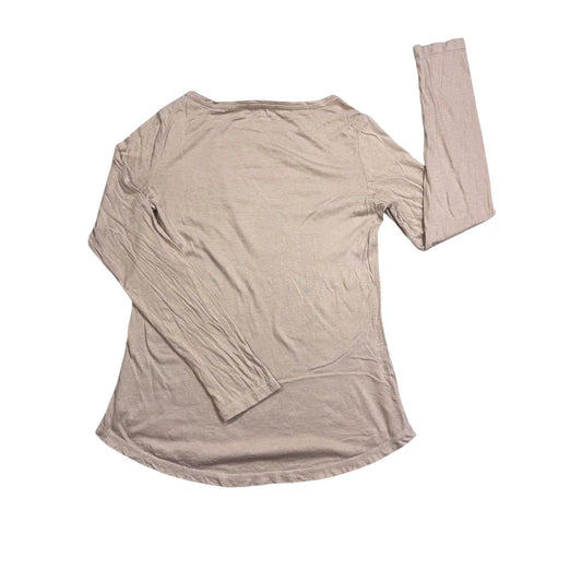 s.Oliver® Beige Graphic Long Sleeve Top