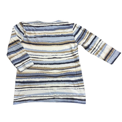 Blue Multi Stripe Long Sleeve Top