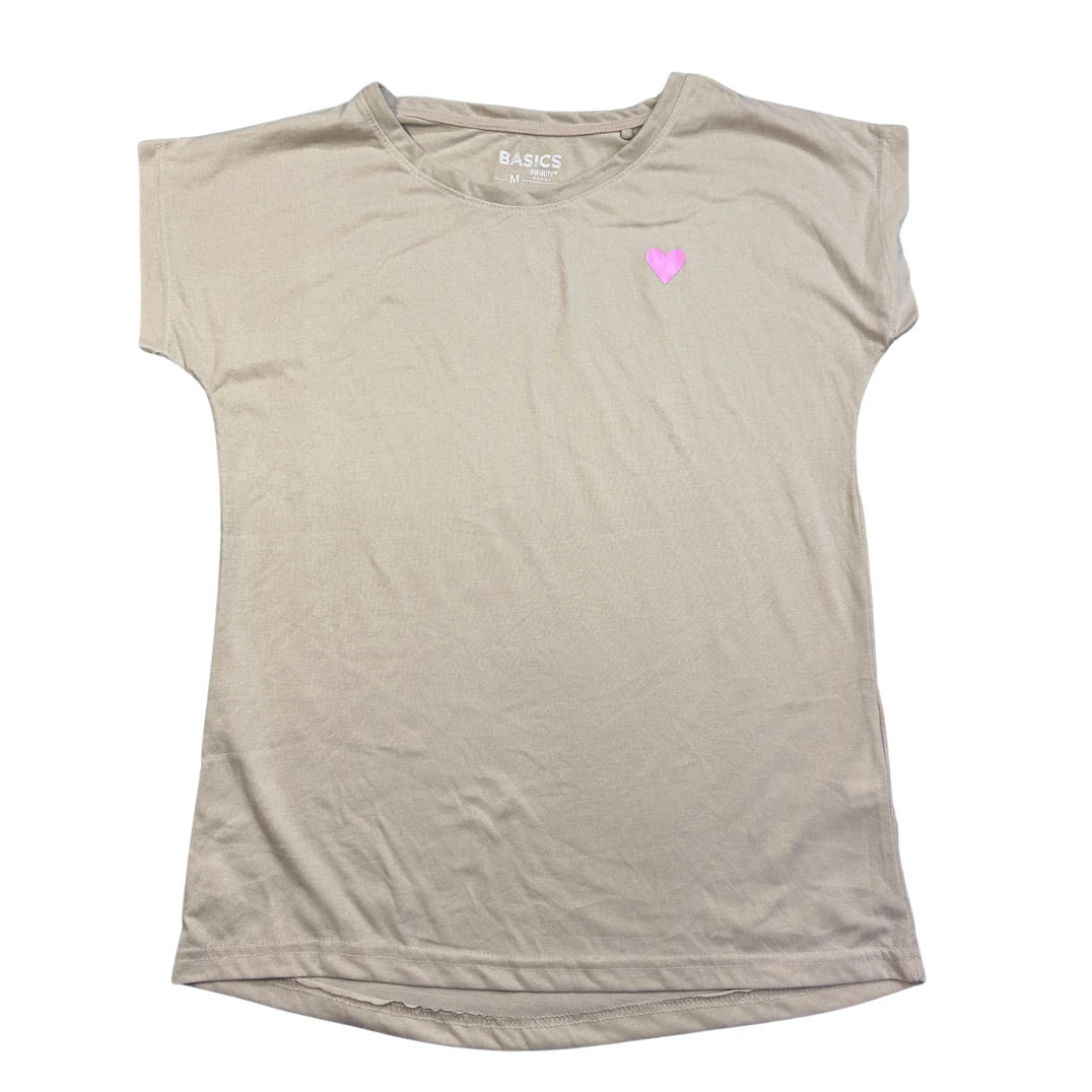 Basics® Beige Minimalist Casual T-Shirt