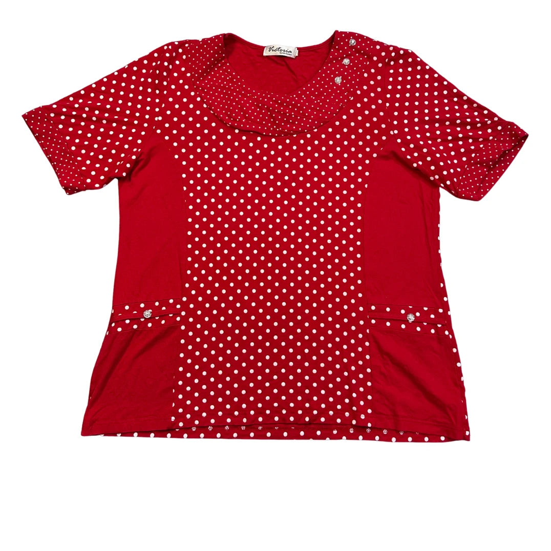 Victoria® Red Polka Dot Casual Top