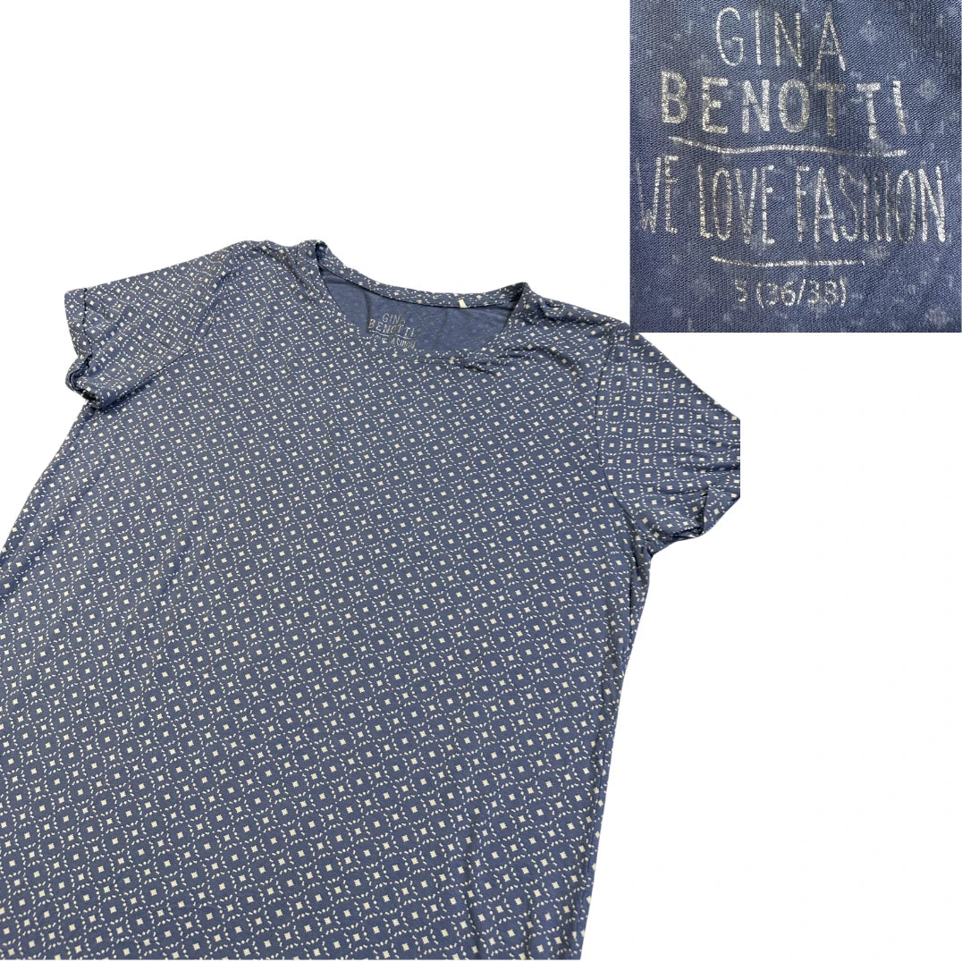Gina Benotti® Blue Printed Casual Blouse(S)